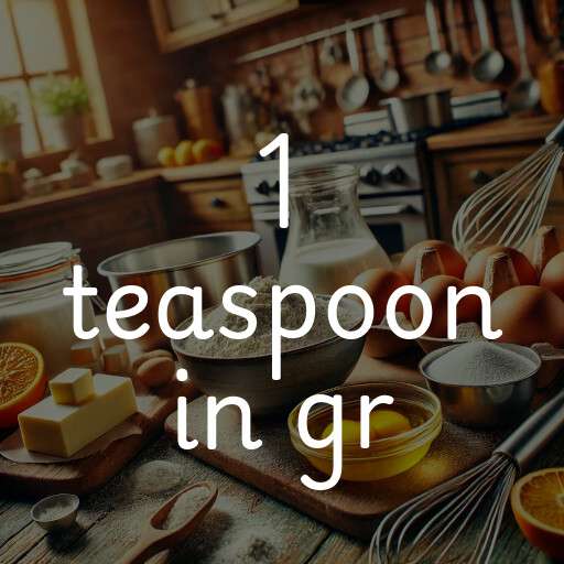 1 teaspoon in gr