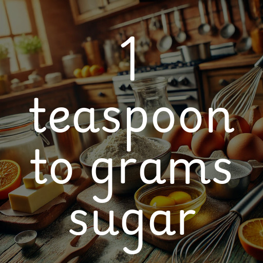 1 teaspoon to grams sugar