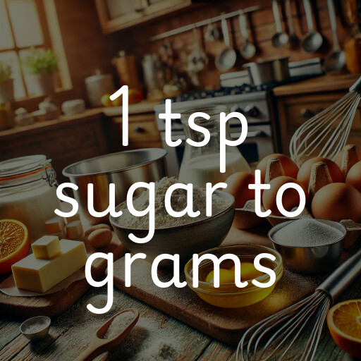 1 tsp sugar to grams