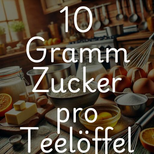 10 Gramm Zucker pro Teelöffel