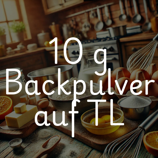 10 g Backpulver auf TL