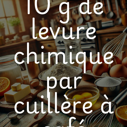 10 g de levure chimique par cuillère à café