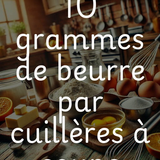 10 grammes de beurre par cuillères à soupe