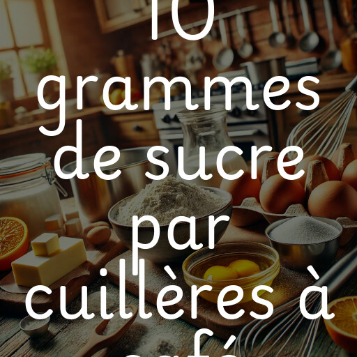 10 grammes de sucre par cuillères à café