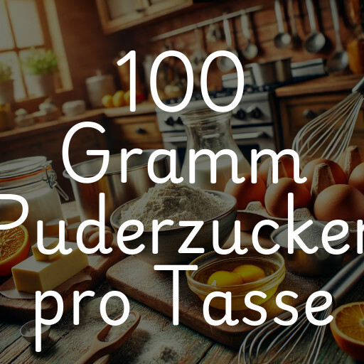 100 Gramm Puderzucker pro Tasse