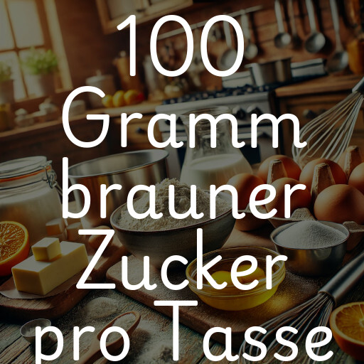 100 Gramm brauner Zucker pro Tasse