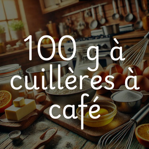 100 g à cuillères à café