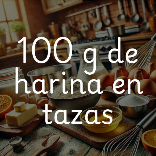 100 g de harina en tazas