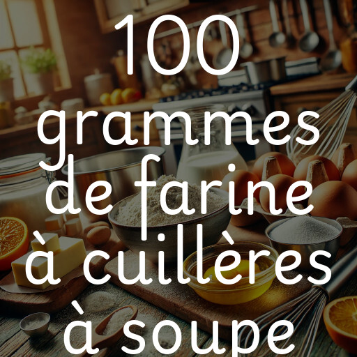 100 grammes de farine à cuillères à soupe