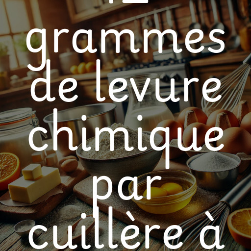 12 grammes de levure chimique par cuillère à soupe