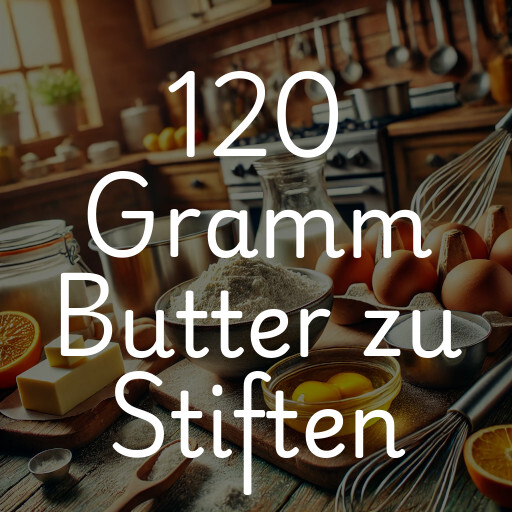 120 Gramm Butter zu Stiften