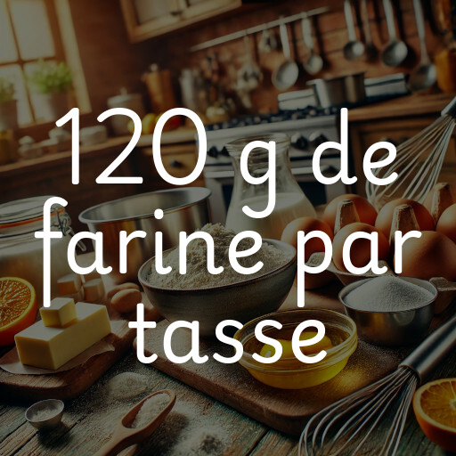 120 g de farine par tasse