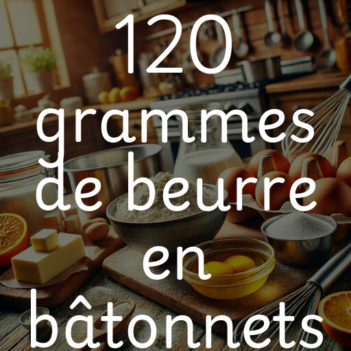 120 grammes de beurre en bâtonnets