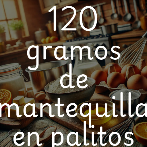 120 gramos de mantequilla en palitos