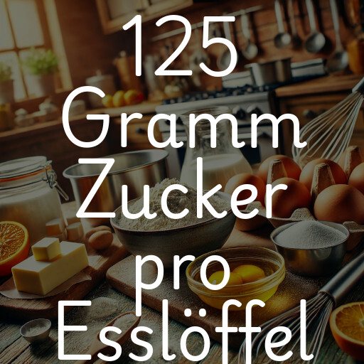 125 Gramm Zucker pro Esslöffel