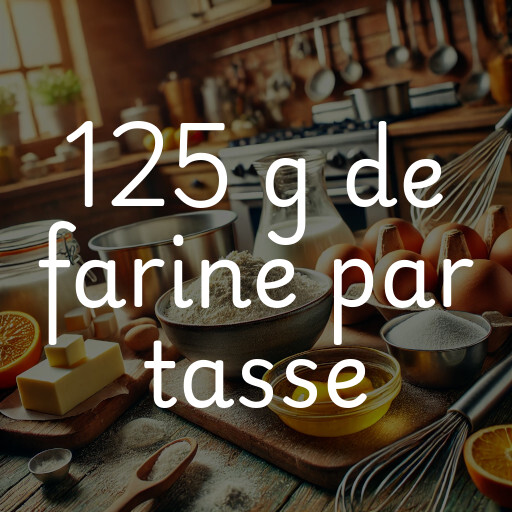 125 g de farine par tasse