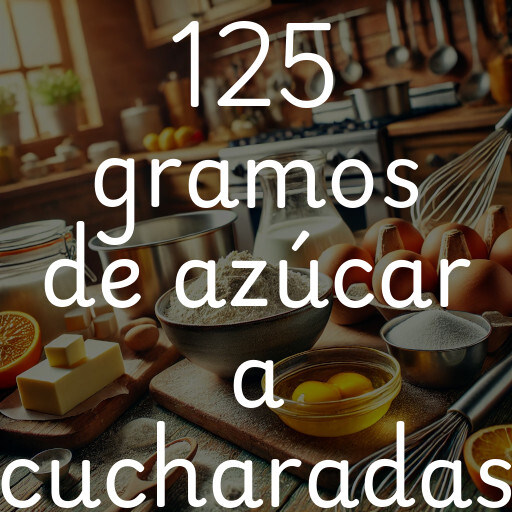 125 gramos de azúcar a cucharadas