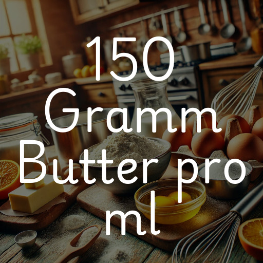 150 Gramm Butter pro ml