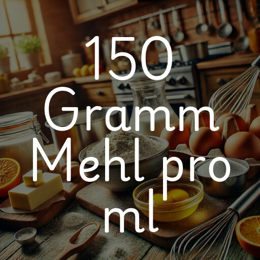 150 Gramm Mehl pro ml