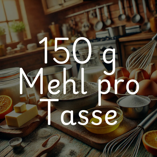 150 g Mehl pro Tasse