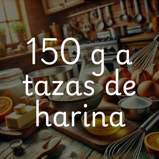 150 g a tazas de harina