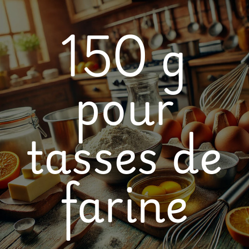 150 g pour tasses de farine