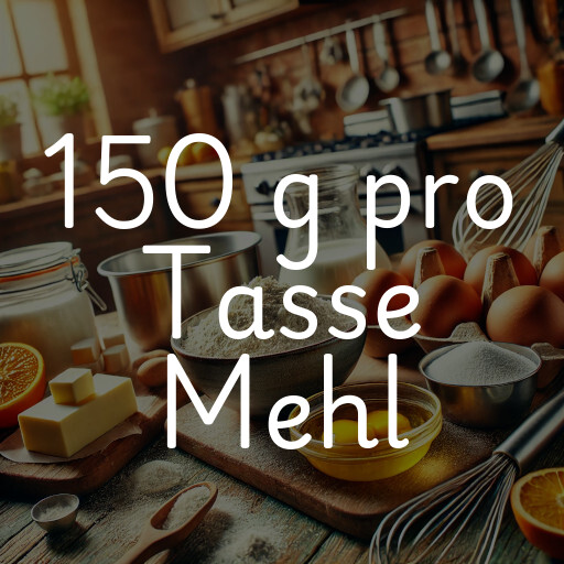 150 g pro Tasse Mehl