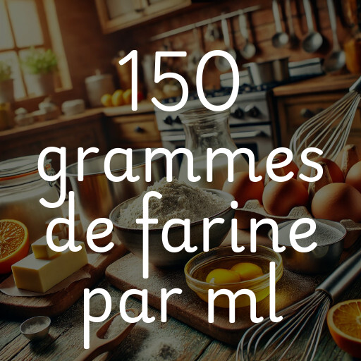 150 grammes de farine par ml