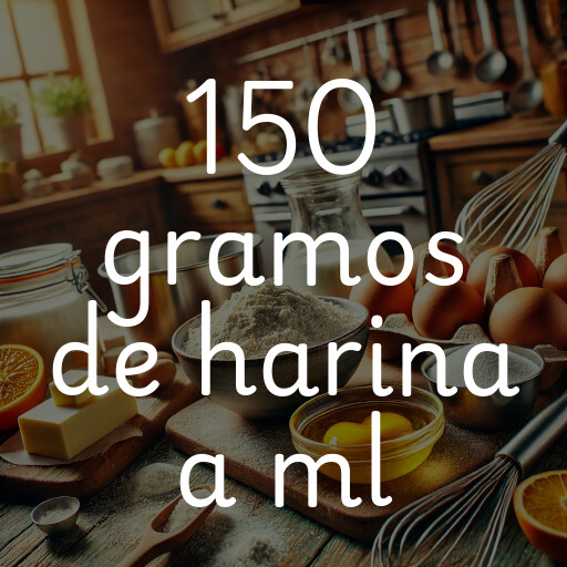 150 gramos de harina a ml