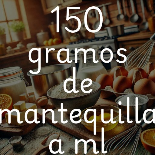 150 gramos de mantequilla a ml