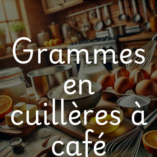 grammes en cuillères à café