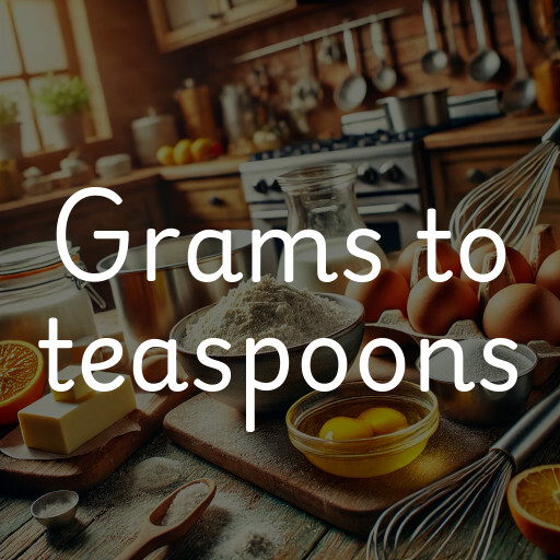 grams to teaspoons