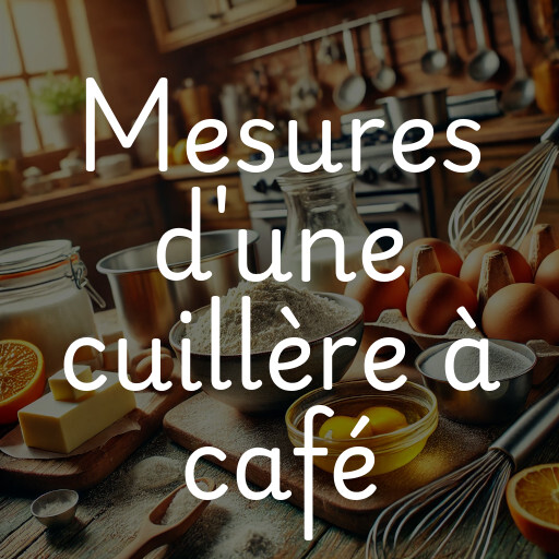 mesures d'une cuillère à café