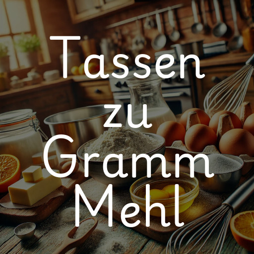 Tassen zu Gramm Mehl