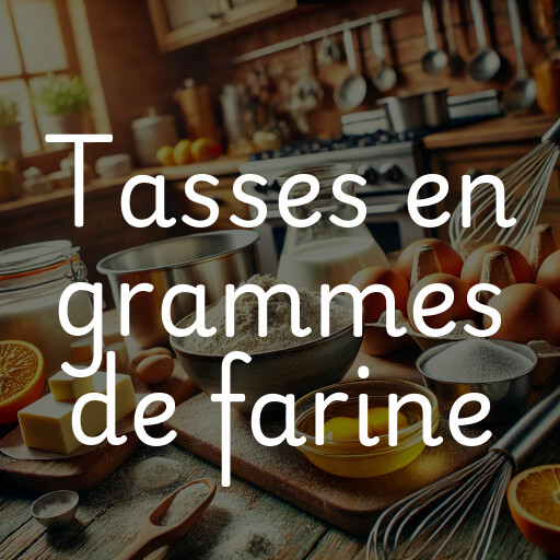 tasses en grammes de farine